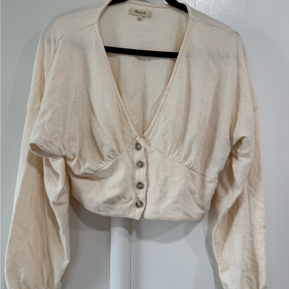 Madewell Off-White Knit Cardigan